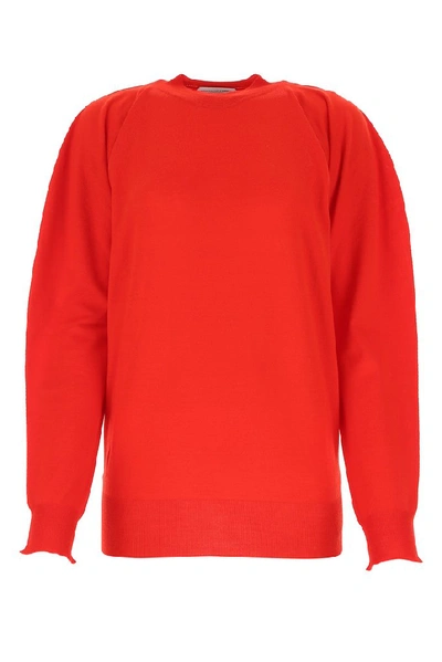 Shop Bottega Veneta Lightweight Knitted Jumper In Red