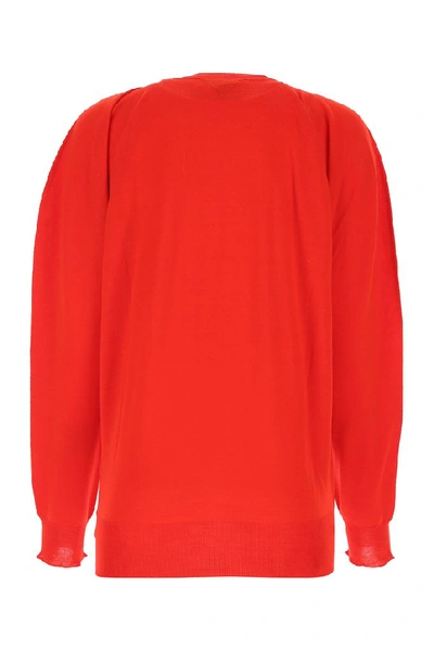 Shop Bottega Veneta Lightweight Knitted Jumper In Red