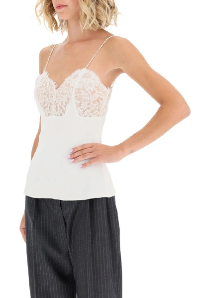 Shop Alexander Mcqueen Lace Camisole Top In White