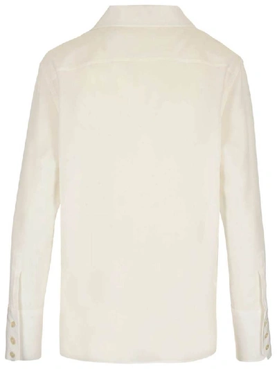 Shop Saint Laurent Pointed Collar Shirt In White