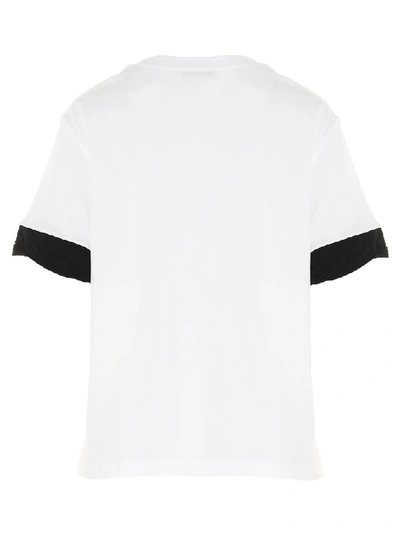 Shop Givenchy Logo Printed Contrast Sleeve T In White