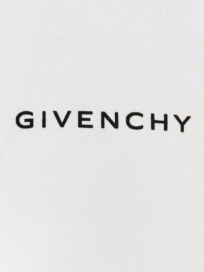 Shop Givenchy Logo Printed Contrast Sleeve T In White