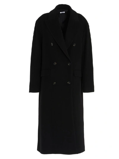 Shop P.a.r.o.s.h. Double Breasted Coat In Black