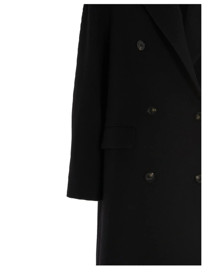 Shop P.a.r.o.s.h . Double Breasted Coat In Black