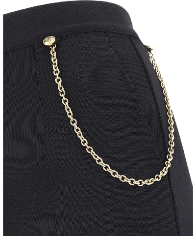 Shop Givenchy Chain Flared Trousers In Black