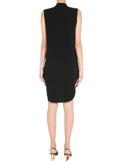Shop Givenchy Scarf Collar Shift Dress In Black