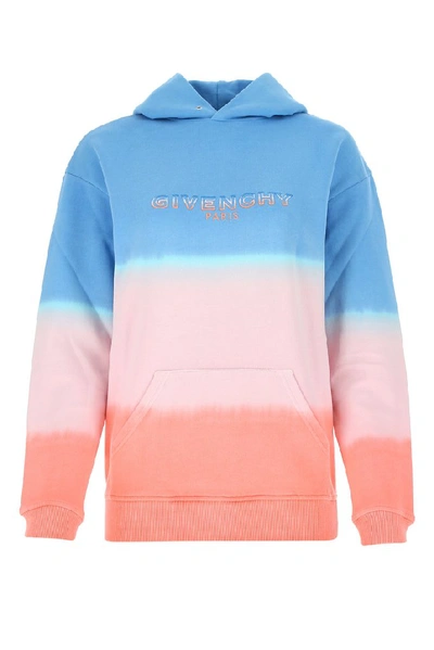 Shop Givenchy Faded Effect Hoodie In Multi