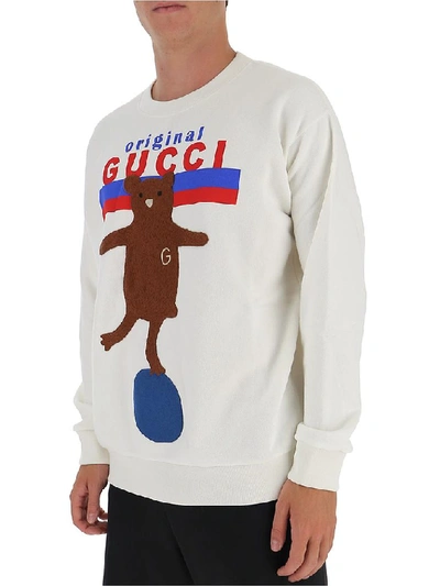 Shop Gucci Original Bear Jumper In White