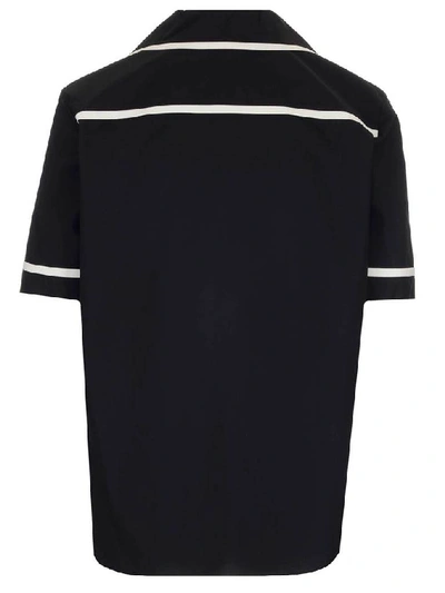 Shop Fendi X Joshua Vides Logo Bowling Shirt In Black