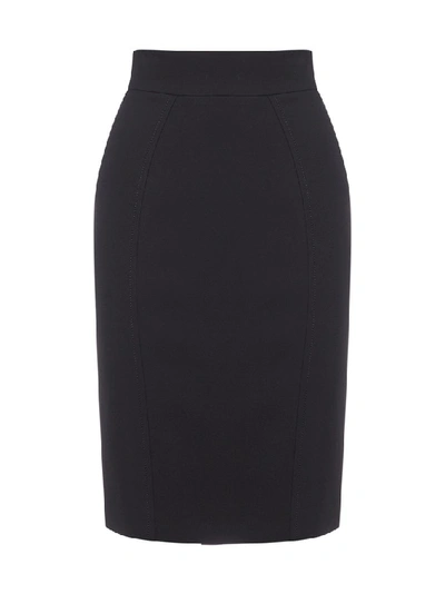 Shop Moschino Fitted Pencil Skirt In Black