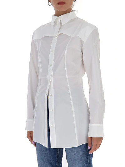 Shop Jacquemus Open Back Shirt In White