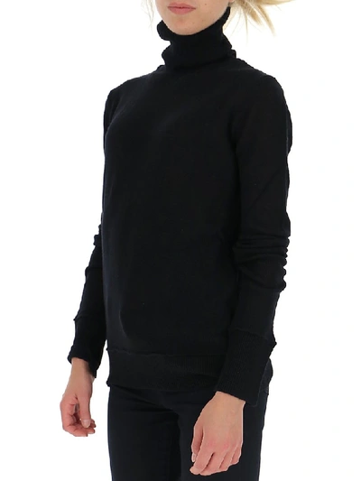 Shop Amiri Turtleneck Knitted Sweater In Black