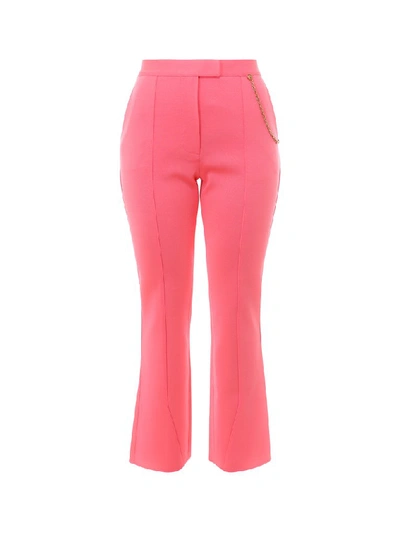 Shop Givenchy Chain Flared Trousers In Pink