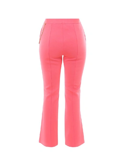 Shop Givenchy Chain Flared Trousers In Pink
