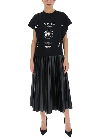 Shop Givenchy Pleated T In Black