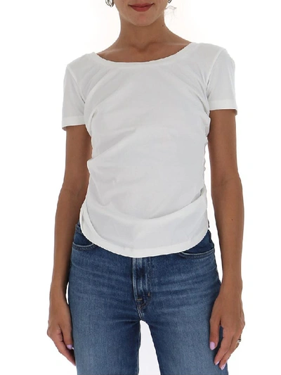 Shop Jacquemus Knotted Back T In White