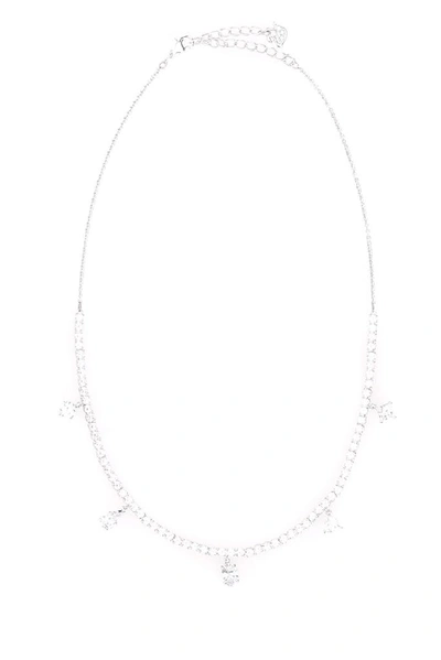 Shop Swarovski Tennis Deluxe Mixed Choker Necklace In Silver