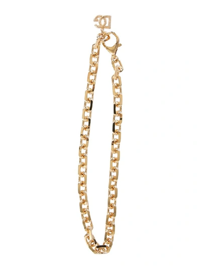 Shop Dolce & Gabbana Logo Chain Necklace In Gold