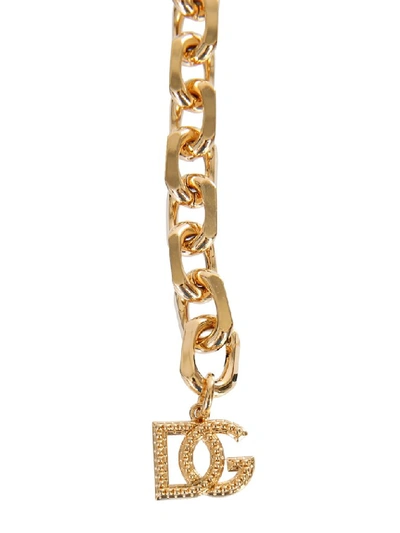 Shop Dolce & Gabbana Logo Chain Necklace In Gold