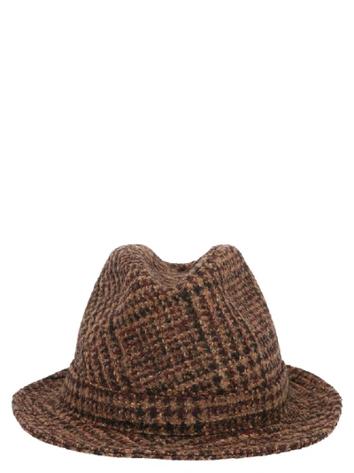 Shop Dolce & Gabbana Tweed Fedora Hat In Multi