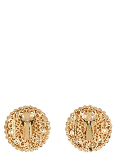 Shop Alessandra Rich Embellished Circular Earrings In Gold