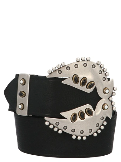 Shop Isabel Marant Abigail Belt In Black