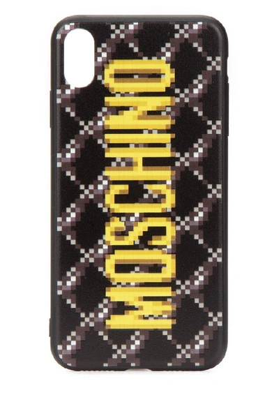 Shop Moschino Pixelated Logo Iphone Xs Max Case In Multi