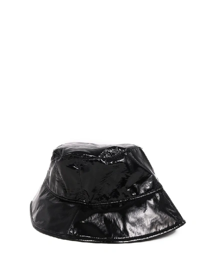 Shop Moncler Logo Bucket Hat In Black