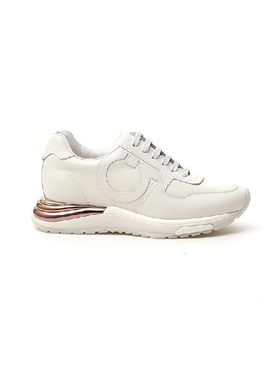 Shop Ferragamo Salvatore  Brooklyn Sneakers In White