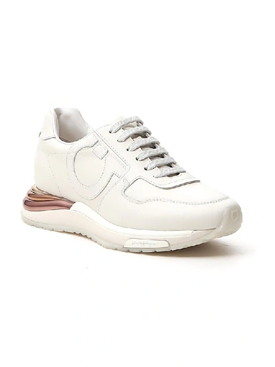 Shop Ferragamo Salvatore  Brooklyn Sneakers In White