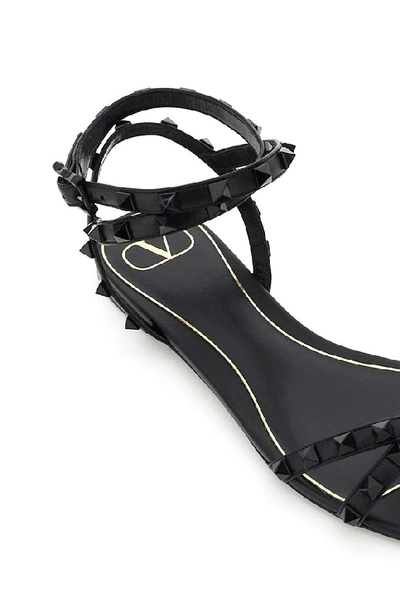 Shop Valentino Garavani Rockstud Sandals In Black