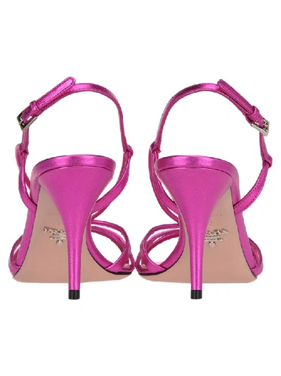 Shop Prada Slingback Sandals In Pink