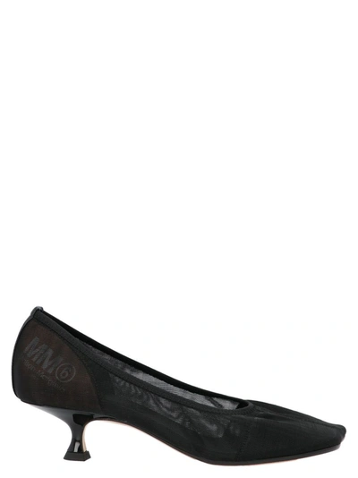 Shop Mm6 Maison Margiela Tabi Pumps In Black