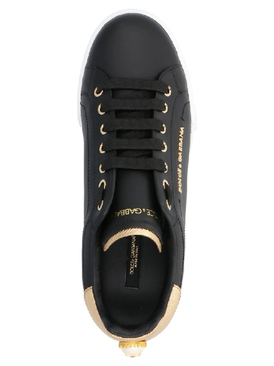 Shop Dolce & Gabbana Portofino Sneakers In Black