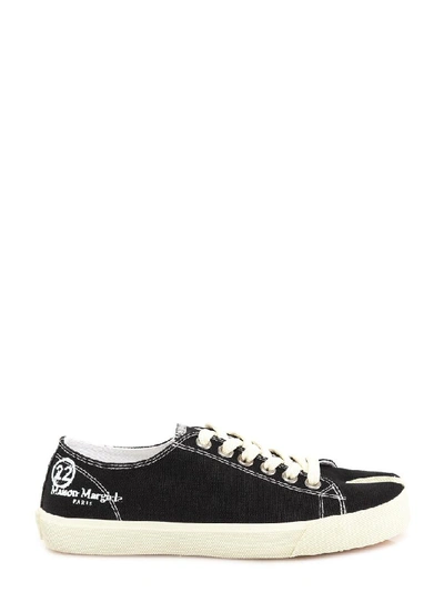 Shop Maison Margiela Tabi Low Top Sneakers In Black