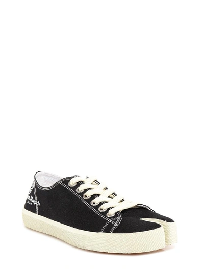 Shop Maison Margiela Tabi Low Top Sneakers In Black