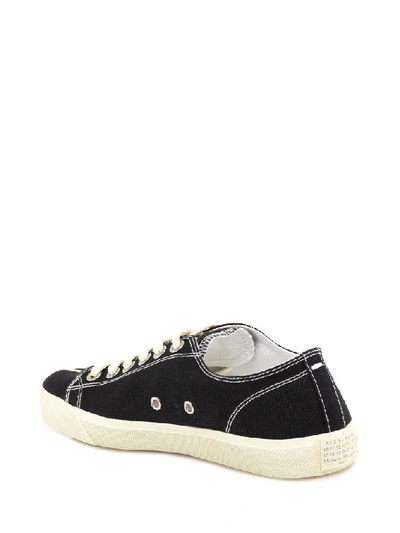 Shop Maison Margiela Tabi Low Top Sneakers In Black