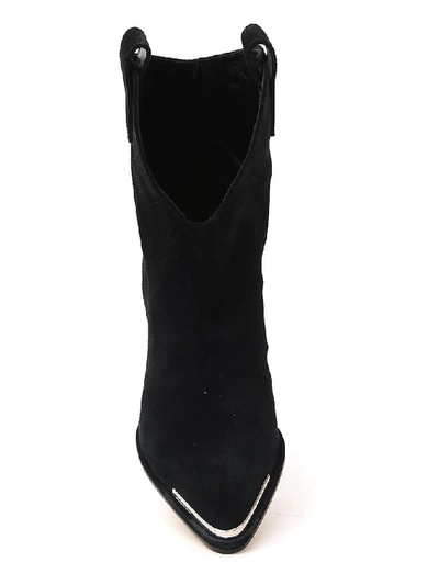 Shop Sergio Rossi Toe Cap Boots In Black