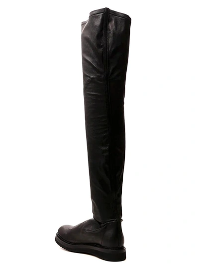 Shop Rick Owens Over The Knee Sock Boots In Black
