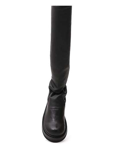 Shop Rick Owens Over The Knee Sock Boots In Black