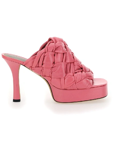 Shop Bottega Veneta Bv Board Sandals In Pink