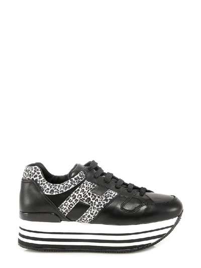 Shop Hogan H283 Platform Sneakers In Black