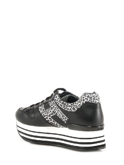 Shop Hogan H283 Platform Sneakers In Black