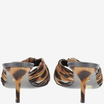 Shop Dolce & Gabbana Leopard Print Sandals In Multi