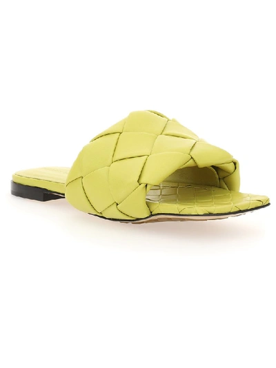Shop Bottega Veneta Bv Lido Flat Sandals In Yellow