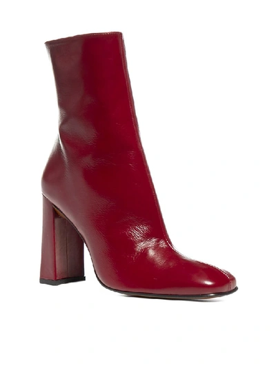 Shop By Far Elliot Ankle Boots In Red