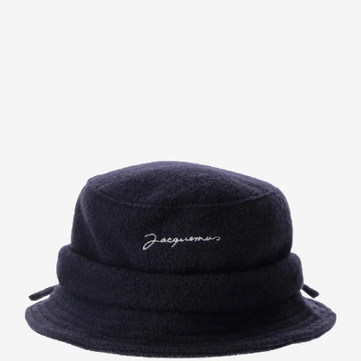 Shop Jacquemus Le Bob Bucket Hat In Navy