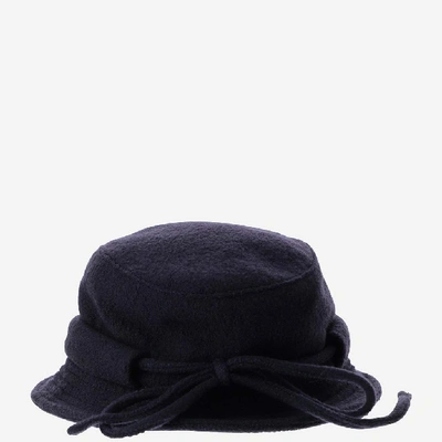 Shop Jacquemus Le Bob Bucket Hat In Navy