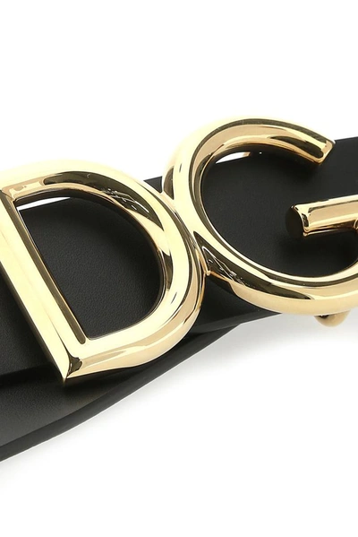 Shop Dolce & Gabbana Logo Buckle Belt In Black