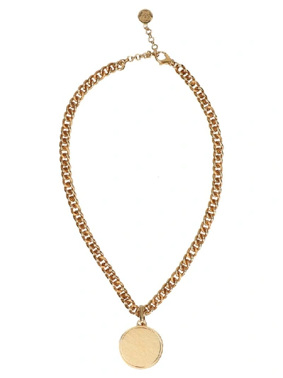 Shop Versace Medusa Necklace In Gold